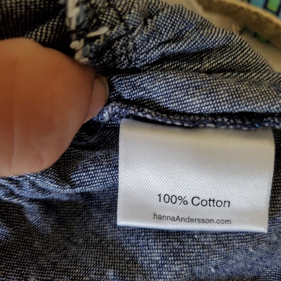 Hanna Andersson Denim Peplum Sleeveless Top 8 - Picture 8 of 9